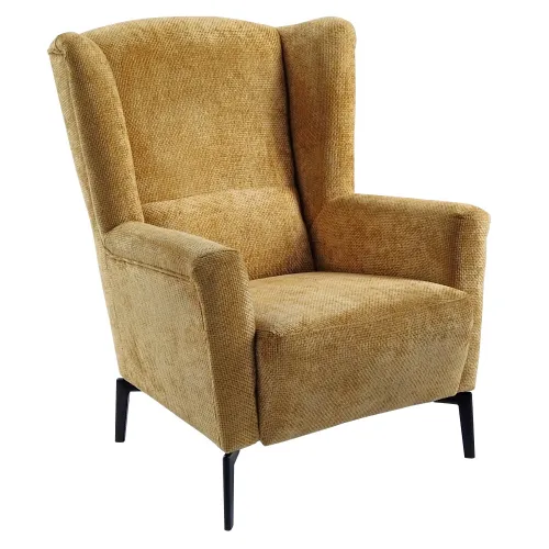 KONDELA Alura kreslo (ušiak) žltá