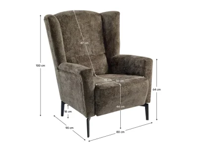 Detail produktu KONDELA Alura kreslo (ušiak) hnedá mocca