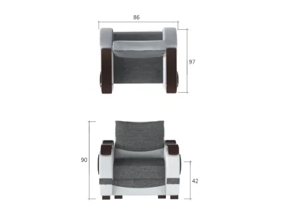 Detail produktu NABBI Pietro 1F kreslo hnedá / béžová