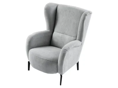 Detail produktu KONDELA Ramon kreslo (ušiak) sivá / čierna