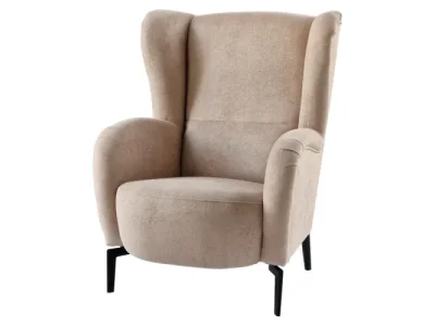 Detail produktu KONDELA Ramon kreslo (ušiak) staroružová / čierna