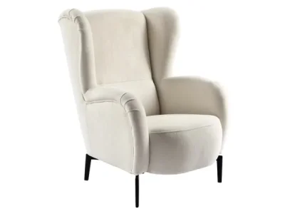 Detail produktu KONDELA Ramon kreslo (ušiak) smotanová / čierna