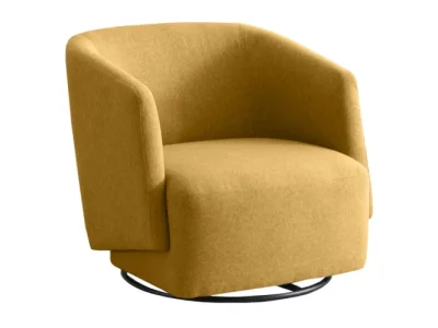 KONDELA Rodon dizajnové otočné kreslo žltá