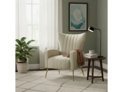 KONDELA Baret relaxačné kreslo béžová