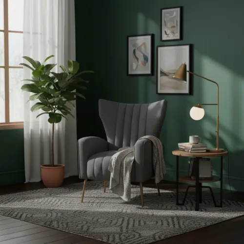 KONDELA Baret relaxačné kreslo sivá