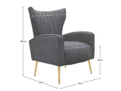 Detail produktu KONDELA Baret relaxačné kreslo sivá