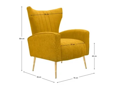 Detail produktu KONDELA Baret relaxačné kreslo žltá