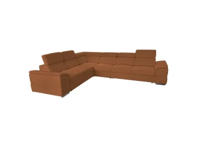 KONDELA Segoria Lux L/P rohová sedačka s rozkladom terakota