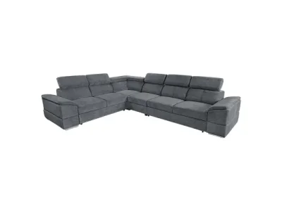 Detail produktu KONDELA Segoria Lux L/P rohová sedačka s rozkladom tmavosivá