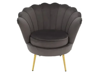Detail produktu KONDELA Nobleo kreslo sivohnedá (Velvet) / zlatá