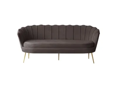 Detail produktu KONDELA Nobleo Typ 2 trojsedačka sivohnedá (Velvet) / zlatá