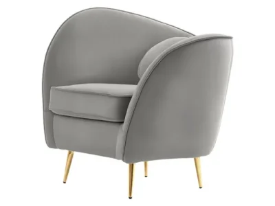 KONDELA Ezio kreslo sivá (Velvet) / zlatá