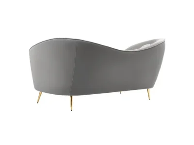 Detail produktu KONDELA Ezio Typ 2 dvojsedačka sivá (Velvet) / zlatá