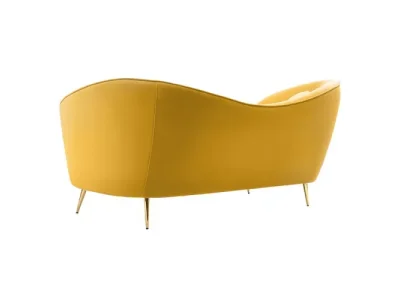 Detail produktu KONDELA Ezio Typ 2 dvojsedačka žltá (Velvet) / zlatá