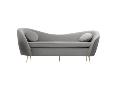 KONDELA Ezio Typ 3 trojsedačka sivá (Velvet) / zlatá