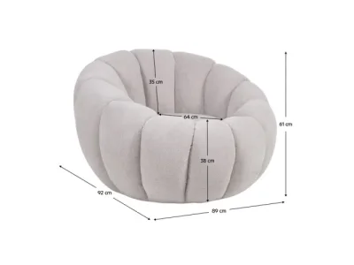 Detail produktu KONDELA Tekvio kreslo svetlosivá