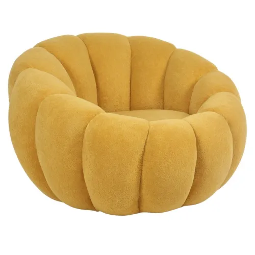 KONDELA Tekvio kreslo žltá