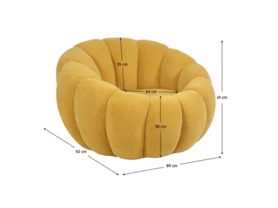 Detail produktu KONDELA Tekvio kreslo žltá