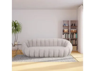 KONDELA Tekvio trojsedačka svetlosivá