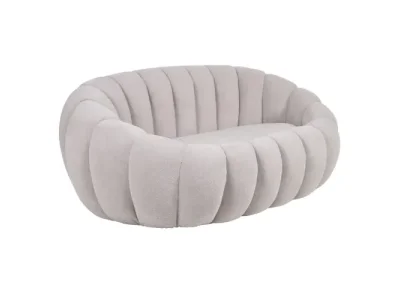 KONDELA Tekvio dvojsedačka svetlosivá