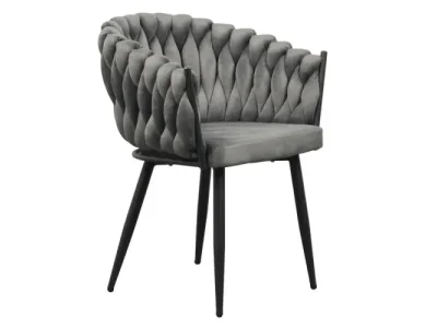 Detail produktu KONDELA Bler dizajnové kreslo tmavosivá / čierna