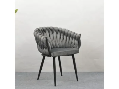 KONDELA Bler dizajnové kreslo tmavosivá / čierna