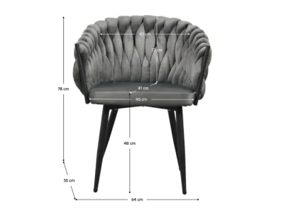 Detail produktu KONDELA Bler dizajnové kreslo tmavosivá / čierna