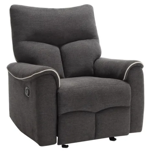 KONDELA Nader relaxačné kreslo tmavosivá / svetlosivá