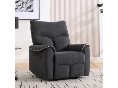 Detail produktu KONDELA Nader relaxačné kreslo tmavosivá / svetlosivá