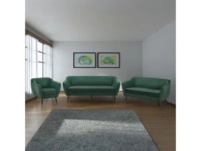 Detail produktu KONDELA Vioda dizajnové kreslo zelená (Velvet)