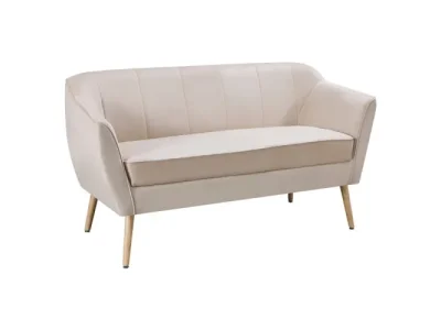 KONDELA Vioda dvojsedačka béžová / prírodná