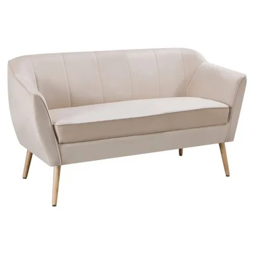 KONDELA Vioda dvojsedačka béžová / prírodná