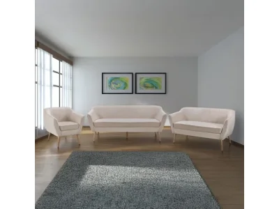 Detail produktu KONDELA Vioda trojsedačka béžová / prírodná