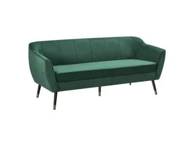 KONDELA Vioda trojsedačka zelená / čierna / zlatá