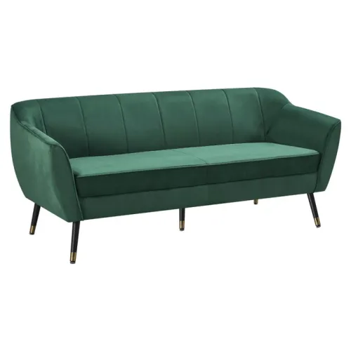 KONDELA Vioda trojsedačka zelená / čierna / zlatá