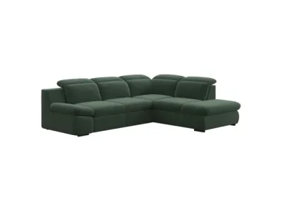 Detail produktu KONDELA Loreta Roh P rohová sedačka s rozkladom a úložným priestorom zelená