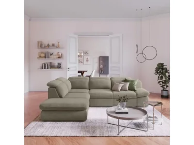 Detail produktu KONDELA Loreta Roh L rohová sedačka s rozkladom a úložným priestorom hnedosivá (taupe)