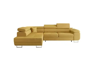 Detail produktu KONDELA Anton Roh L rohová sedačka s rozkladom a úložným priestorom žltá