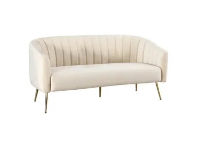 Detail produktu KONDELA Bagy trojsedačka béžová / zlatá