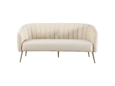 Detail produktu KONDELA Bagy trojsedačka béžová / zlatá