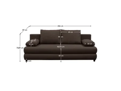 Detail produktu KONDELA Blum rozkladacia pohovka s úložným priestorom hnedá