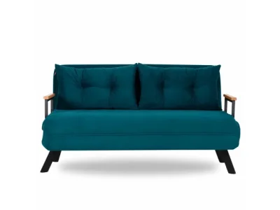 Detail produktu 2-miestna pohovka Sando 133 cm petrolejová