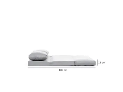 Detail produktu 2-miestna viacúčelová pohovka Taida 120 cm sivá