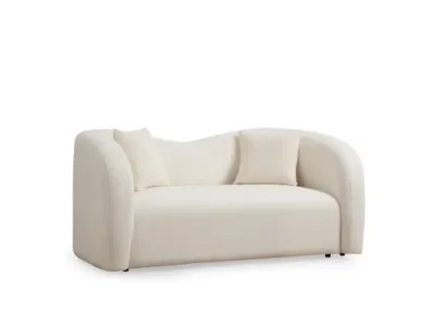 Dvojmiestna pohovka Asos 170 cm bouclé krémová