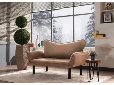 Dvojmiestna pohovka Chatto 150 cm svetlohnedá