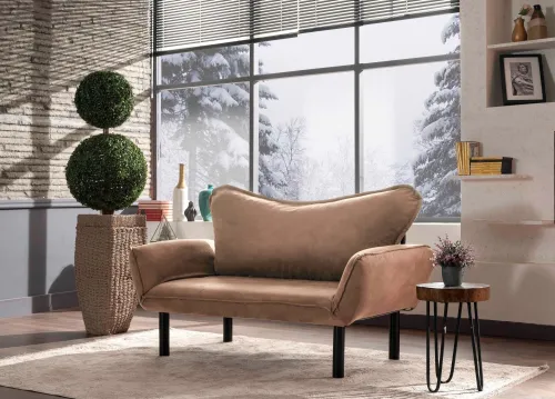 Dvojmiestna pohovka Chatto 150 cm svetlohnedá