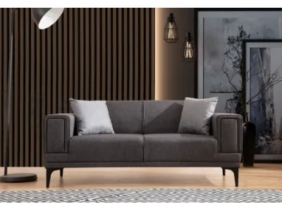 Dvojmiestna pohovka Horizon 170 cm tmavo sivá