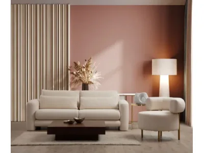 Dvojmiestna pohovka Lily 180 cm krémová