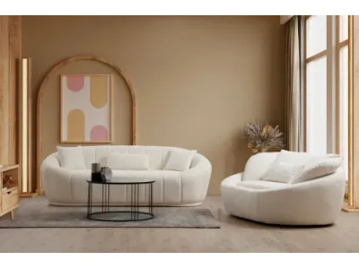 Detail produktu Dvojmiestna pohovka Midye 155 cm krémová