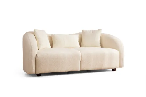 Dvojmiestna pohovka Venedik 190 cm boucle krémová